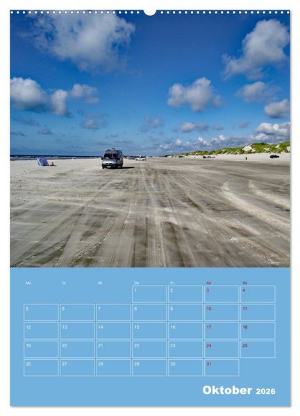 Produktbild: Nordseereise &ndash; J&uuml;tland in D&auml;nemark &ndash; Von Blavand bis Henne Strand (Wandkalender 2026 DIN A2 hoch), CALVENDO Monatskalender