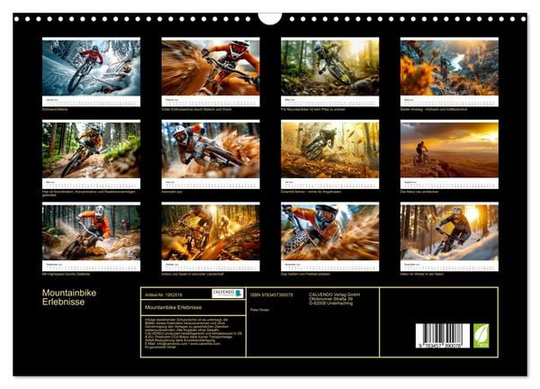 Produktbild: Mountainbike Erlebnisse (Wandkalender 2026 DIN A3 quer), CALVENDO Monatskalender