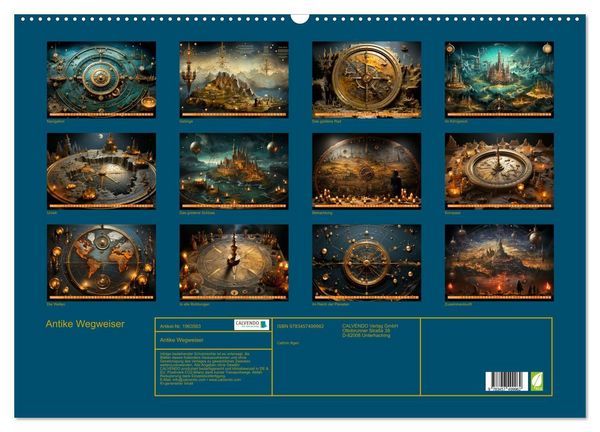 Produktbild: Antike Wegweiser (Wandkalender 2026 DIN A2 quer), CALVENDO Monatskalender