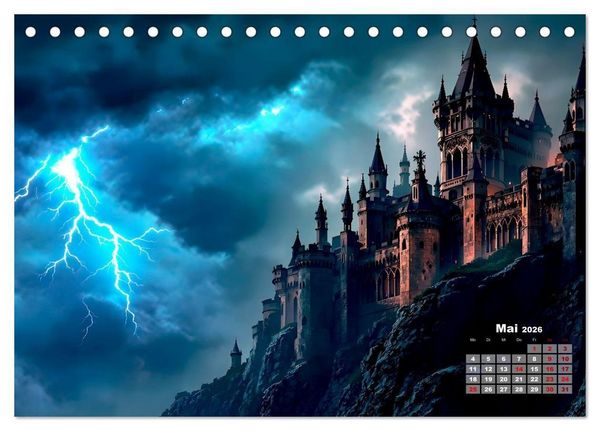 Produktbild: Burgen der Legenden (Tischkalender 2026 DIN A5 quer), CALVENDO Monatskalender