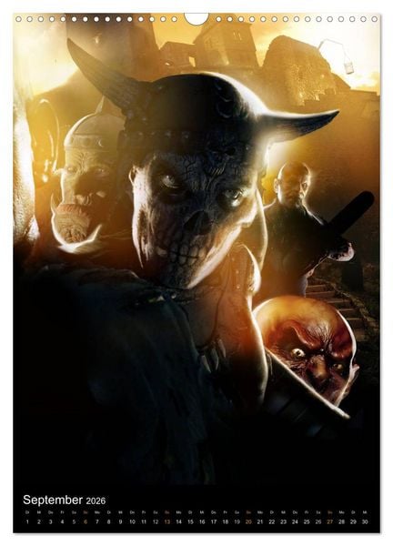 Produktbild: Halloween Optische Illusionen - Kalender 2026 (Wandkalender 2026 DIN A3 hoch), CALVENDO Monatskalender