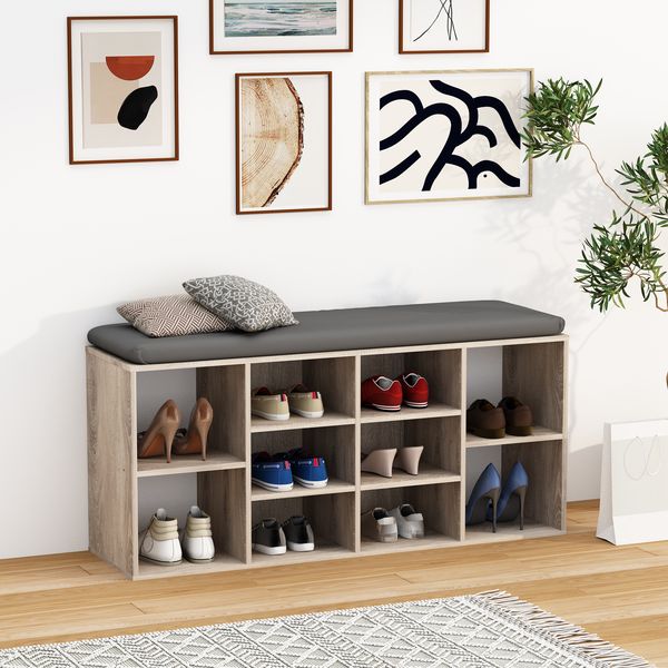 Produktbild: Holz Regal Schuhschrank Schuhregal Hinsol S