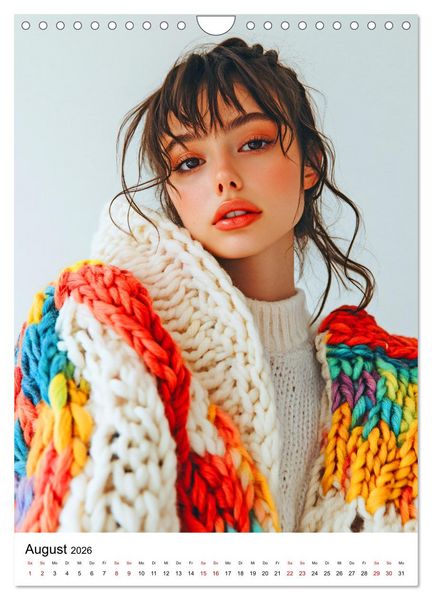 Produktbild: Knit Couture - Strick trifft Runway (Wandkalender 2026 DIN A4 hoch), CALVENDO Monatskalender