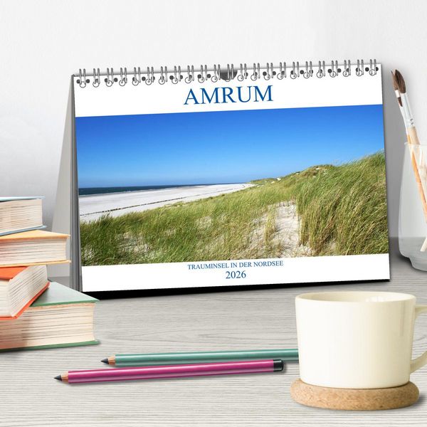 Produktbild: Amrum &ndash; Trauminsel in der Nordsee (Tischkalender 2026 DIN A5 quer), CALVENDO Monatskalender