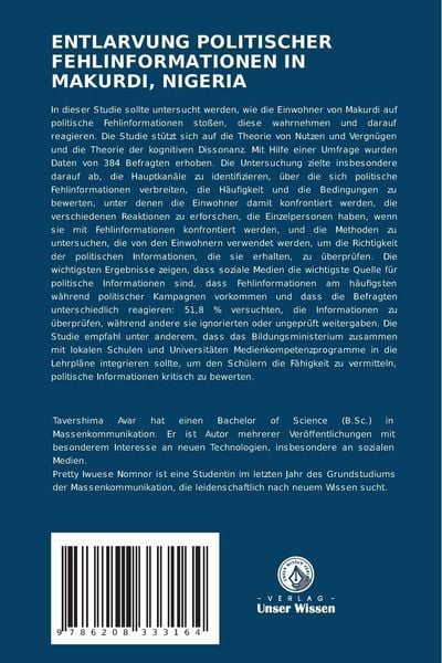 Produktbild: Entlarvung Politischer Fehlinformationen in Makurdi, Nigeria