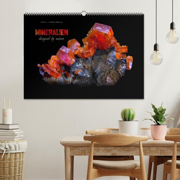 Produktbild: MINERALIEN designed by nature (Wandkalender 2026 DIN A2 quer), CALVENDO Monatskalender
