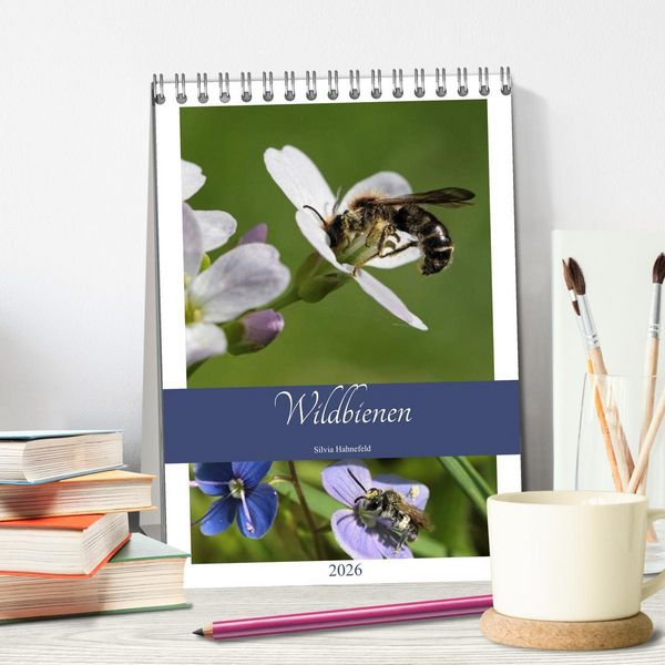 Produktbild: Wildbienen-Terminplaner 2026 (Tischkalender 2026 DIN A5 hoch), CALVENDO Monatskalender
