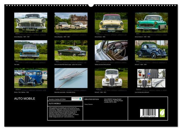Produktbild: AUTO MOBILE (Calendrier mural 2026 DIN A2 vertical) calendrier de bureau