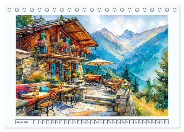 Produktbild: &Ouml;sterreich. Alpenzauber und Seentr&auml;ume (Tischkalender 2027 DIN A5 quer), CALVENDO Monatskalender