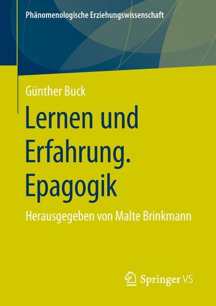 Produktbild: Lernen und Erfahrung. Epagogik
