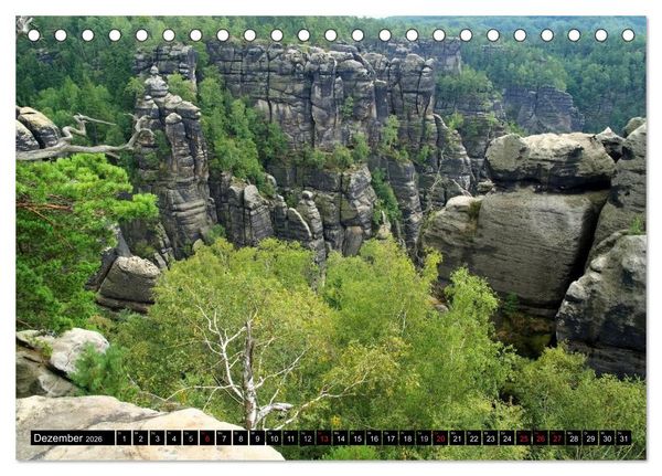 Produktbild: Elbsandsteingebirge (Tischkalender 2026 DIN A5 quer), CALVENDO Monatskalender