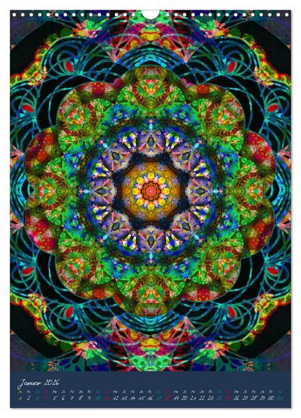Produktbild: BLUMEN MANDALAS (Wandkalender 2026 DIN A3 hoch), CALVENDO Monatskalender