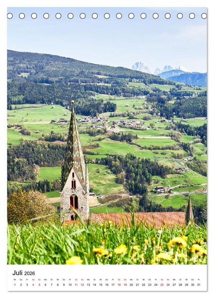 Produktbild: S&uuml;d-Tirol in stimmungsvollen Bildern (Tischkalender 2026 DIN A5 hoch), CALVENDO Monatskalender