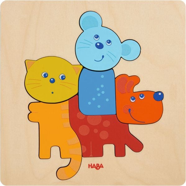 Produktbild: Holzpuzzle Haustiere