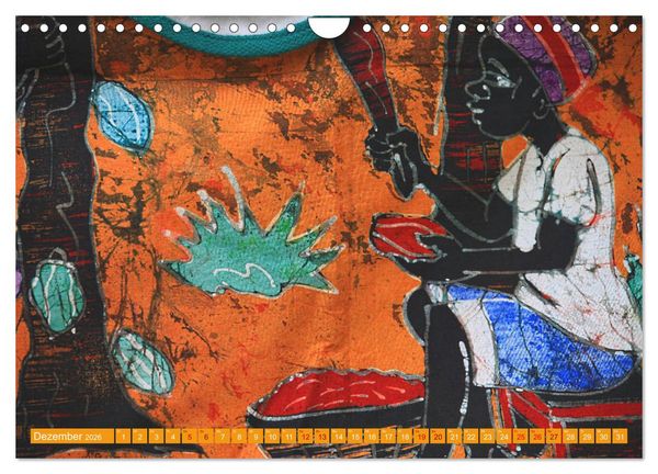 Produktbild: Farbenfrohes Afrika (Wandkalender 2026 DIN A4 quer), CALVENDO Monatskalender