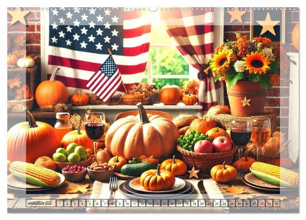 Produktbild: L'esprit am&eacute;ricain - Un hommage aux &Eacute;tats-Unis. (Calendrier mural 2026 DIN A2 vertical) calendrier de bureau