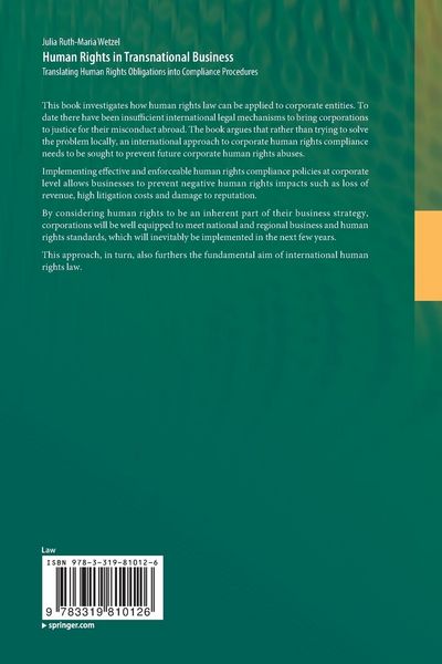 Produktbild: Human Rights in Transnational Business