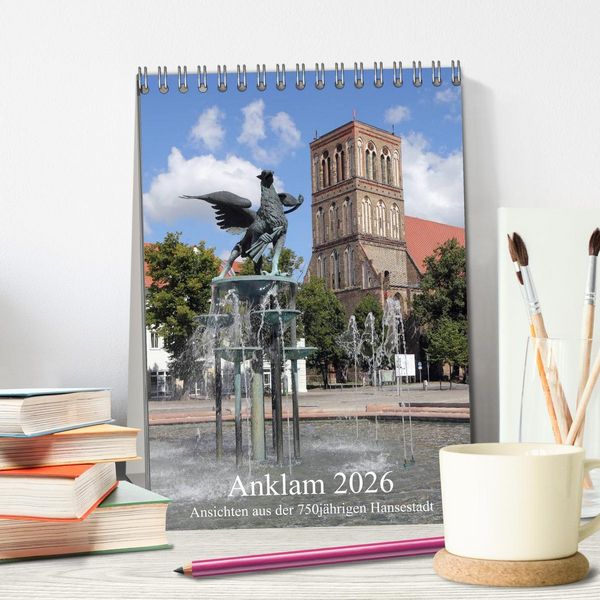 Produktbild: Anklam 2026 (Tischkalender 2026 DIN A5 hoch), CALVENDO Monatskalender