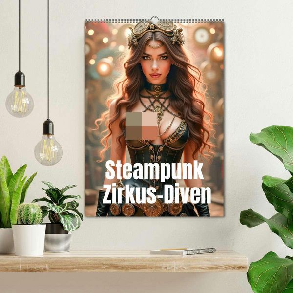 Produktbild: Steampunk Zirkus-Diven (Wandkalender 2026 DIN A2 hoch), CALVENDO Monatskalender