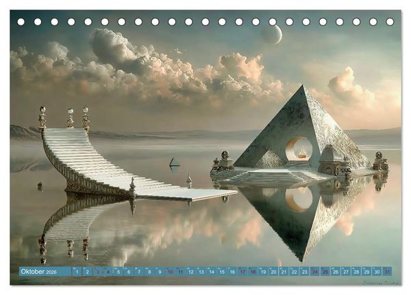 Produktbild: Zwischen Licht und Stille - Tr&auml;ume aus Licht und Form (Tischkalender 2026 DIN A5 quer), CALVENDO Monatskalender