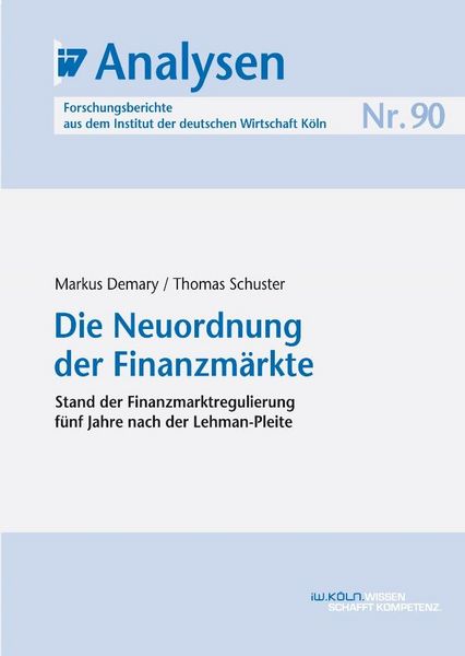 Produktbild: Die Neuordnung der Finanzm&auml;rkte