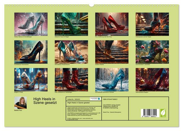 Produktbild: High Heels in Szene gesetzt (hochwertiger Premium Wandkalender 2026 DIN A2 quer), Kunstdruck in Hochglanz