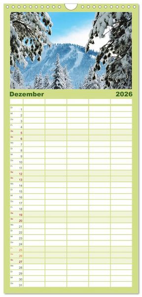 Produktbild: Familienplaner 2026 - Eine Reise durch die W&auml;lder dieser Welt mit 5 Spalten (Wandkalender, 21 x 45 cm) CALVENDO