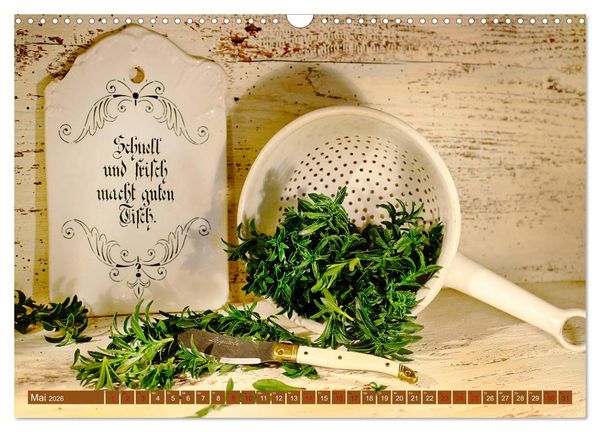 Produktbild: K&uuml;chenkr&auml;uter Nostalgie (Wandkalender 2026 DIN A3 quer), CALVENDO Monatskalender