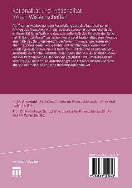 Produktbild: Rationalit&auml;t und Irrationalit&auml;t in den Wissenschaften