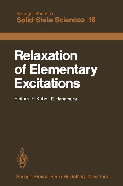 Produktbild: Relaxation of Elementary Excitations