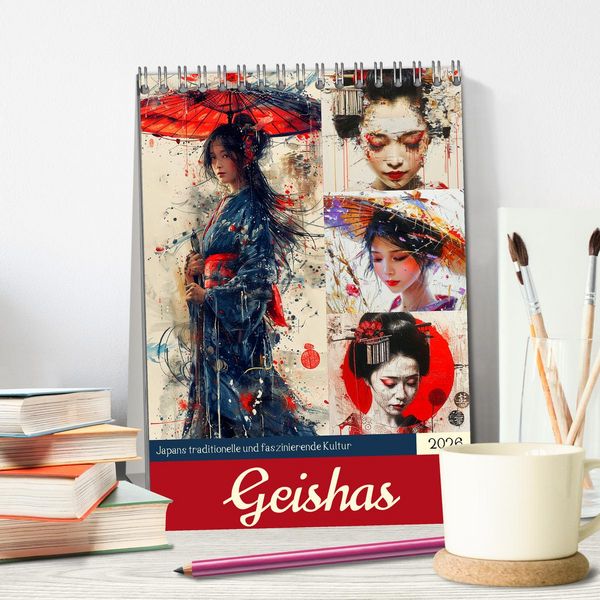Produktbild: Geishas. Japans traditionelle und faszinierende Kultur (Tischkalender 2026 DIN A5 hoch), CALVENDO Monatskalender
