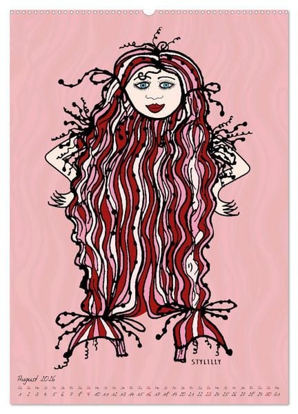 Produktbild: Die HAIRSTYLAS Trendfrisuren (hochwertiger Premium Wandkalender 2026 DIN A2 hoch), Kunstdruck in Hochglanz