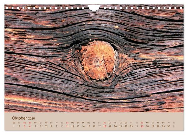 Produktbild: Farben des Holzes (Wandkalender 2026 DIN A4 quer), CALVENDO Monatskalender