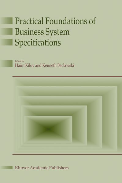Produktbild: Practical Foundations of Business System Specifications