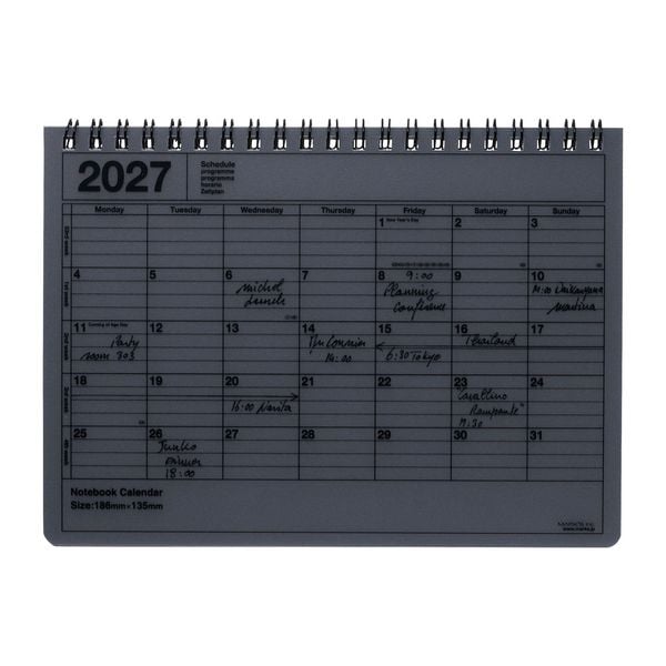 Produktbild: MARK'S 2027 Notebook Calendar S // Black