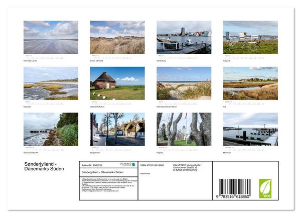 Produktbild: S&oslash;nderjylland - D&auml;nemarks S&uuml;den (Wandkalender 2026 DIN A4 quer), CALVENDO Monatskalender