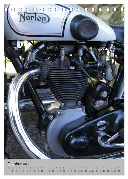 Produktbild: Motorrad Oldtimer - Motoransichten (Tischkalender 2025 DIN A5 hoch), CALVENDO Monatskalender