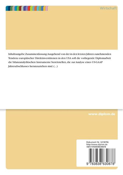 Produktbild: Auf US-GAAP-Jahresabschl&uuml;sse abstellende Kapitalflussanalysen und Rentabilit&auml;tsanalysen