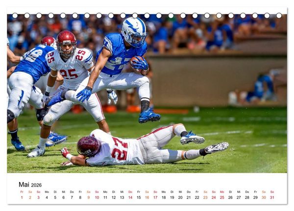 Produktbild: American Football - Touchdown durchs Jahr (Tischkalender 2026 DIN A5 quer), CALVENDO Monatskalender