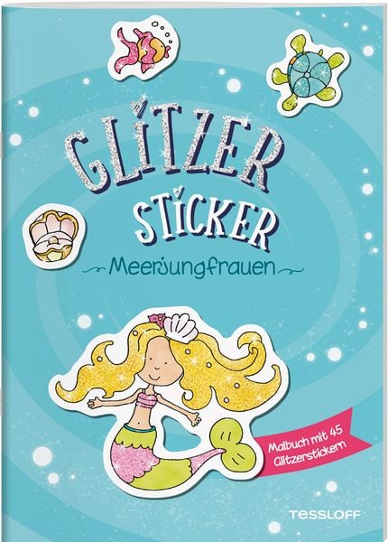 Produktbild: Glitzer-Sticker Malbuch. Meerjungfrauen