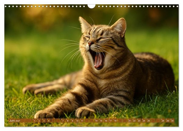 Produktbild: Katzenblicke &ndash; Eleganz und Anmut (Wandkalender 2027 DIN A3 quer), CALVENDO Monatskalender