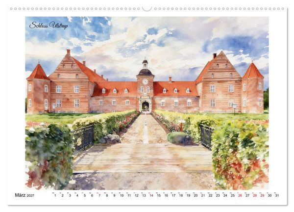 Produktbild: Schl&ouml;ssertour durch D&auml;nemark (hochwertiger Premium Wandkalender 2027 DIN A2 quer), Kunstdruck in Hochglanz