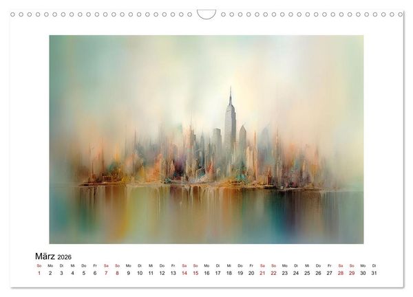 Produktbild: Fantasiest&auml;dte (Wandkalender 2026 DIN A3 quer), CALVENDO Monatskalender