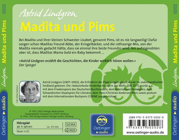 Produktbild: Madita 2. Madita und Pims. H&ouml;rspielklassiker
