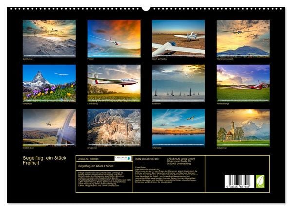 Produktbild: Segelflug, ein St&uuml;ck Freiheit (hochwertiger Premium Wandkalender 2026 DIN A2 quer), Kunstdruck in Hochglanz