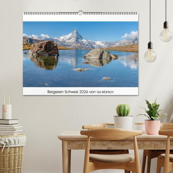 Produktbild: Bergseen Schweiz von Urs M&uuml;hlich (Wandkalender 2026 DIN A2 quer), CALVENDO Monatskalender