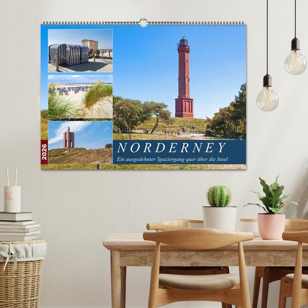 Produktbild: Norderney Spaziergang (Wandkalender 2026 DIN A2 quer), CALVENDO Monatskalender