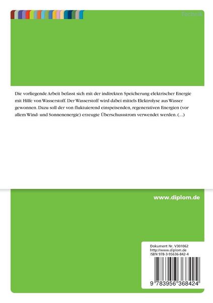 Produktbild: Indirekte Speicherung elektrischer Energie mit Hilfe von Wasserstoff