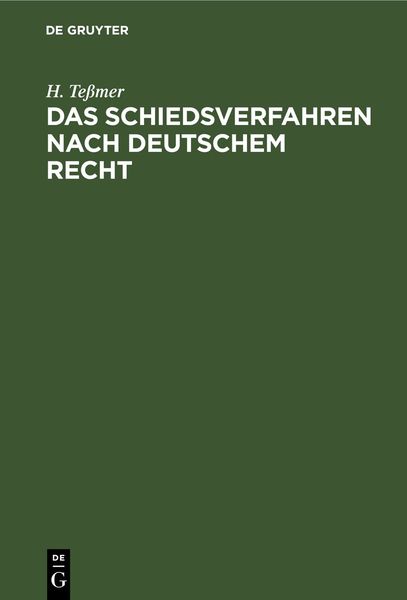 Produktbild: Das Schiedsverfahren nach deutschem Recht