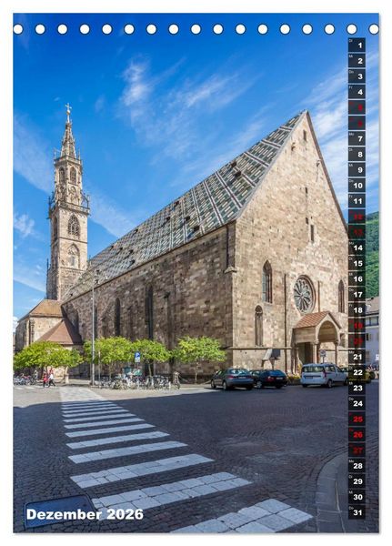 Produktbild: Stadtherz BOZEN (Tischkalender 2026 DIN A5 hoch), CALVENDO Monatskalender